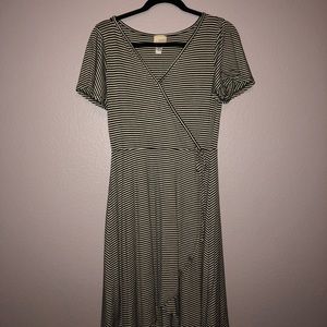 Striped Dress- Tea Length